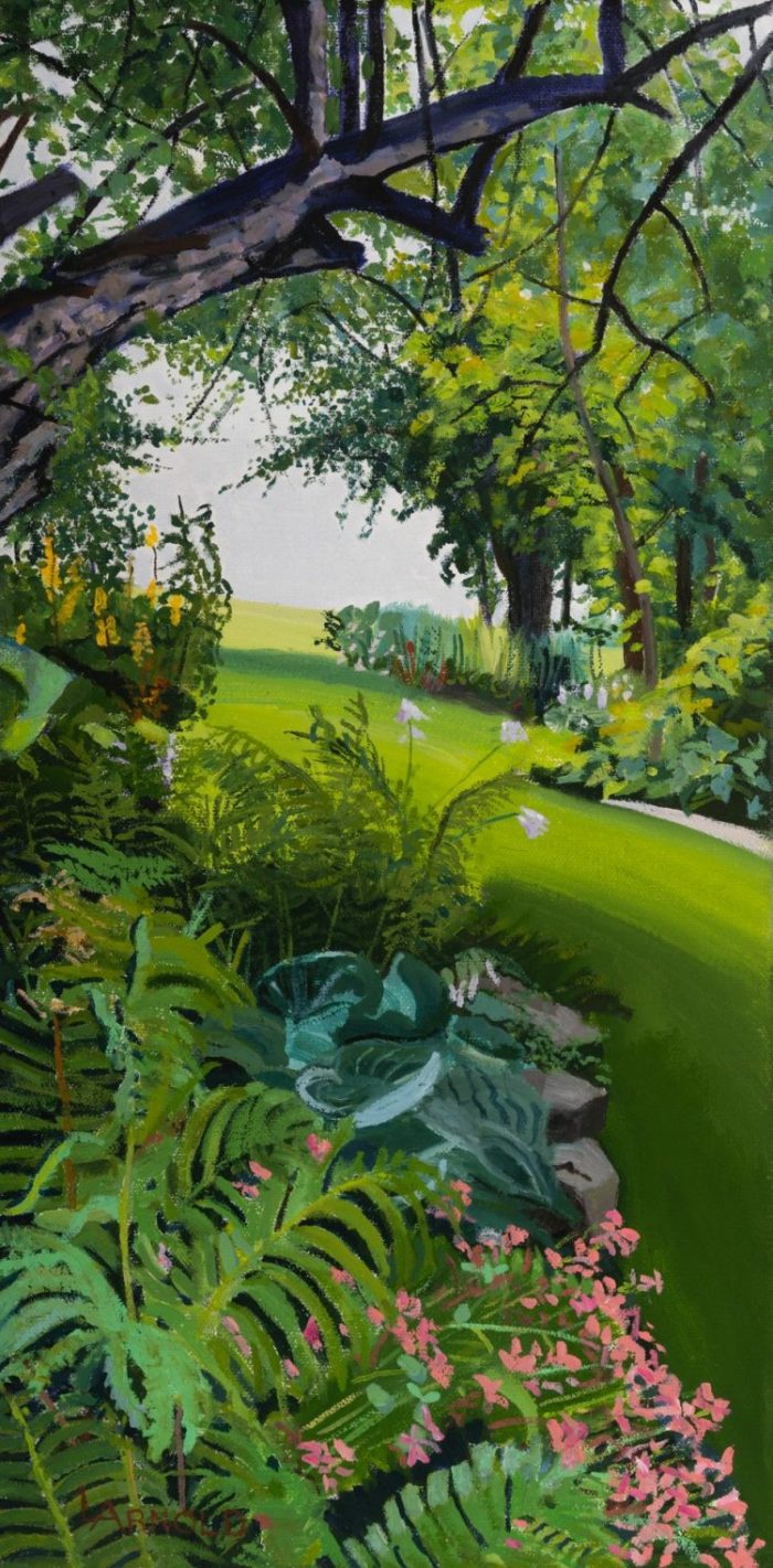 Garden With Ferns, 16 X 8