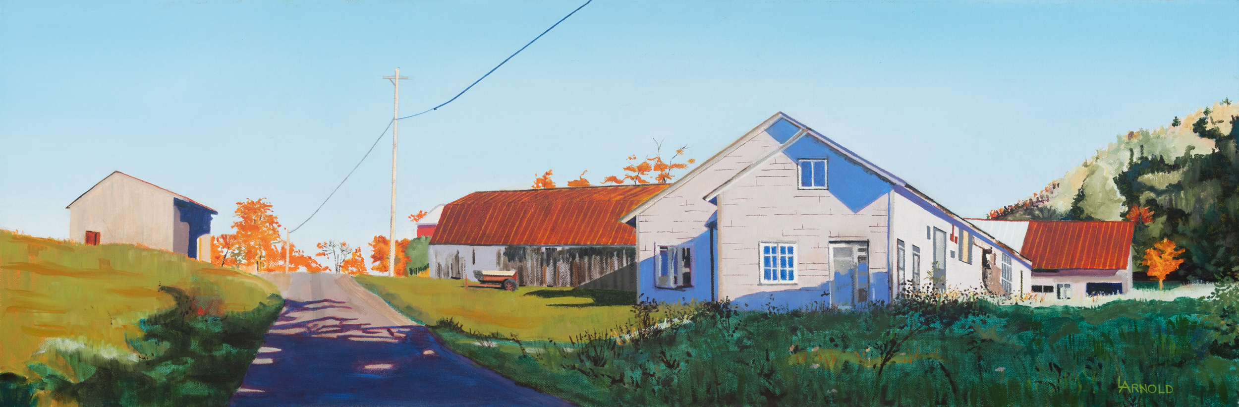 Vermont Barn with Shingles, 12 x 36