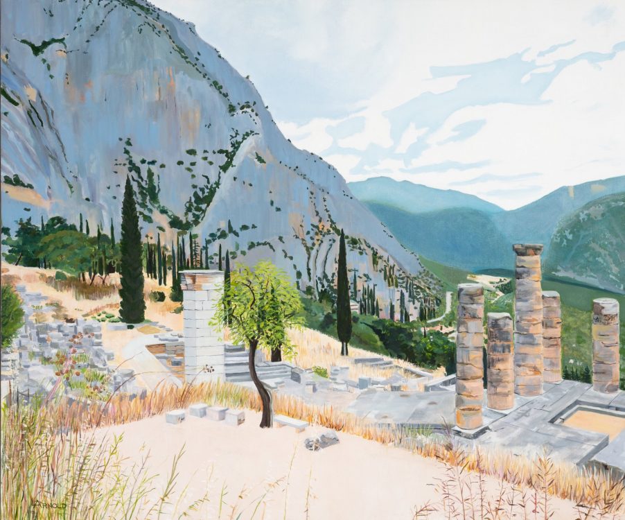 View from Delphi, 30 x 36, oil on linen